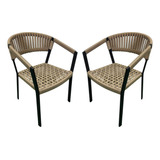 Cadeira Garden Em Corda Nautica E Aluminio