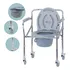 Cadeira P  Banho 4 Rodas C  Assento Dobravel 120kg Inox