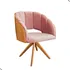 Cadeira Para Mesa Jantar Giratória Madeira Poltrona Nicole