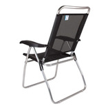 Cadeira Reclinável Mor Boreal Alumínio Preta - 2166 Cor Preto