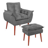 Cadeira Sofa Suede Com
