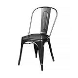 Cadeira Tolix Iron Design Industrial Preto