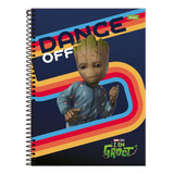 Caderno 1 Matéria Esp 80fls Marvel I Am Groot Dance Foroni