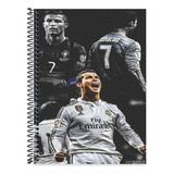 Caderno Cristiano Ronaldo Capa Dura 10 Matérias 160 Folhas