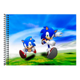 Caderno De Desenho Sonic 48 Fls Escolar
