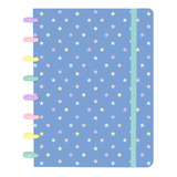 Caderno De Disco Inteligente Pequeno Candy Estrelas Azul
