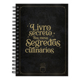 Caderno De Receitas Secreto Segredos Culinários Preto Ouro Cor Não Aplica