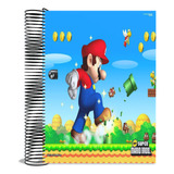 Caderno Universitária Super Mario 10 Matérias Capa Dura