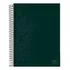 Caderno Universitário Capa Dura 1 Matéria Espiral 80 Folhas Cor Verde-escuro