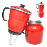 Cafeteira Italiana Vermelha Para