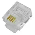 Caixa 100 Pçs Conector De Telefone Conexão Rj11 Cat3 4 Vias
