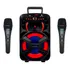 Caixa Amplificada 220w 8 Bluetooth Usb Led   2 Microfones