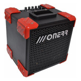 Caixa Amplificada Onerr Block30 Para Voz E Violão Cor Preto Com Vermelho 110v 220v