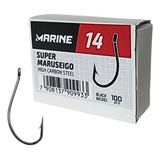 Caixa Anzol Super Maruseigo N 14 Marine 100 Unidades Pesca
