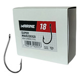 Caixa Anzol Super Maruseigo N 18 Marine 100 Unidades Pesca