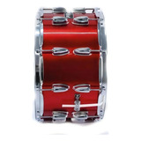 Caixa Bateria 14x8 Madeira Cromado Phx Music Pele Cristal Cor Do Casco Vermelho