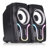 Caixa Caixinha De Som Knup Portátil Pc Gamer Usb P2 Rgb