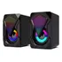 Caixa Caixinha De Som Pc Notebook Computador Usb P2 Led Rgb Cor Preto 110v/220v