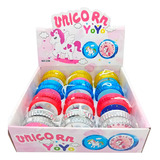 Caixa Com 12 Super Ioiô Yoyo Luz De Led Colorido Infantil Cor Unicornio