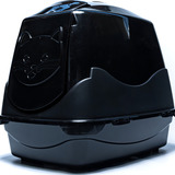 Caixa De Areia Banheiro Fechado Filtro Anti odor Para Gatos Cor Preto Petinjet