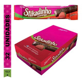 Caixa De Chocolate Esticadinho Morango C/32x12,3g