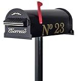 Caixa De Correio Americana Alumínio P/jardim Com Pedestal