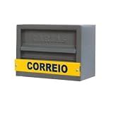 Caixa De Correio - Carta Correspondência Grade Horizontal Cinza - Portão Básica - Modelo 1/2 Tijolo