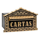 Caixa De Correio Tijolinho Ouro Em Pvc Para Grade