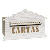 Caixa De Correios Pvc Correspondencia P04 Grade muro Cores Cor Branco ouro