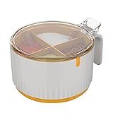 Caixa De Especiarias De Cozinha, Caixa De Especiarias De Armazenamento De 4 Compartimentos, Frasco De Tempero Selado à Prova De Umidade, Caixa De Especiarias Transparente Com Alça Lateral, Recipiente De Armazenamento De Especiarias Para Cozinha, Restaurante, Bar