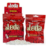 Caixa De Filtro Aleda Vermelho Slim Classic 10 Bags Sabor Sem Sabor