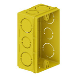 Caixa De Luz Embutir 4x2 Reforçada Amarela Tigre 100 Unid 