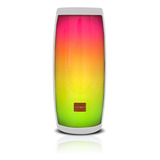Caixa De Som Bluethooth Rgb Aux Portátil Som Alto Cor Branco 110v 220v