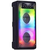 Caixa De Som Bluetooth Amplificada Potente Portatil 20w Led Rgb Auxiliar Usb Cartão Sd P10 Rádio Fm Função Karaokê Entrada Para Microfone Compatível Pc Notebook Tv Celular P2 De 3,5mm