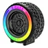 Caixa De Som Bluetooth Usb Multimídia Formato Roda Rgb Rádio
