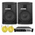 Caixa De Som Datrel C/ Amplificador 400w + Cabos P10 5m Cor Preto 110v/220v