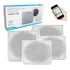 Caixa De Som Embutir Bluetooth 3 Passivas Teto Quadrada Cor Branco 110v/220v