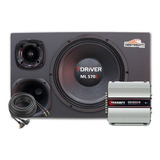 Caixa De Som Forte Trio 7 Driver Ml 570 + Taramps Ds800