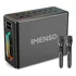 Caixa De Som Karaokê Imenso Ims-x32 120w Tws Rgb Com 2 Microfones Sem Fio 110/220v