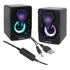 Caixa De Som Led Pc Potente 6 Watts Rms Volume Alto Cabo P2 Exbom Cs-c20 Cor Negro