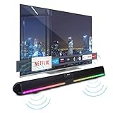 Caixa De Som Soundbar Bluetooth Tv Smart Home Theater Barra Com LED RGB Sem Fio