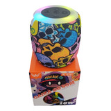 Caixa De Som Speaker Altomex Al 8281 Caveira Colorida 10w