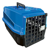 Caixa De Transporte Cães Gatos N 4 Mec Pet Transporte Pet Cor Azul