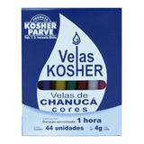 Caixa De Velas Para Chanuká   100  Kosher   44 Unidades Fragrância Sem Fragrância Liso