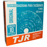 Caixa Disco Tacógrafo Semanal 125km/h 7dias Tjr C/ 10un.