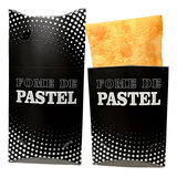 Caixa Embalagem Pastel Delivery G Grande Viagem Preto 100 Un
