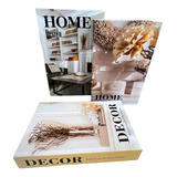 Caixa Livro Decorativo Fake Kit 3 Porta Objetos Cor Home Design Preto