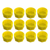 Caixa Luz Tigre 3 X 3 Octogonal Anel Deslizante Amarelo 12un