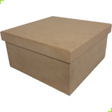 Caixa Mdf Lisa De Presente 20x20x10cm Grande Madeira Top