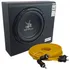Caixa Mini Slim Sub 8'' Ampl Corzus 200 Rms + Cabo Rca 5 Mts